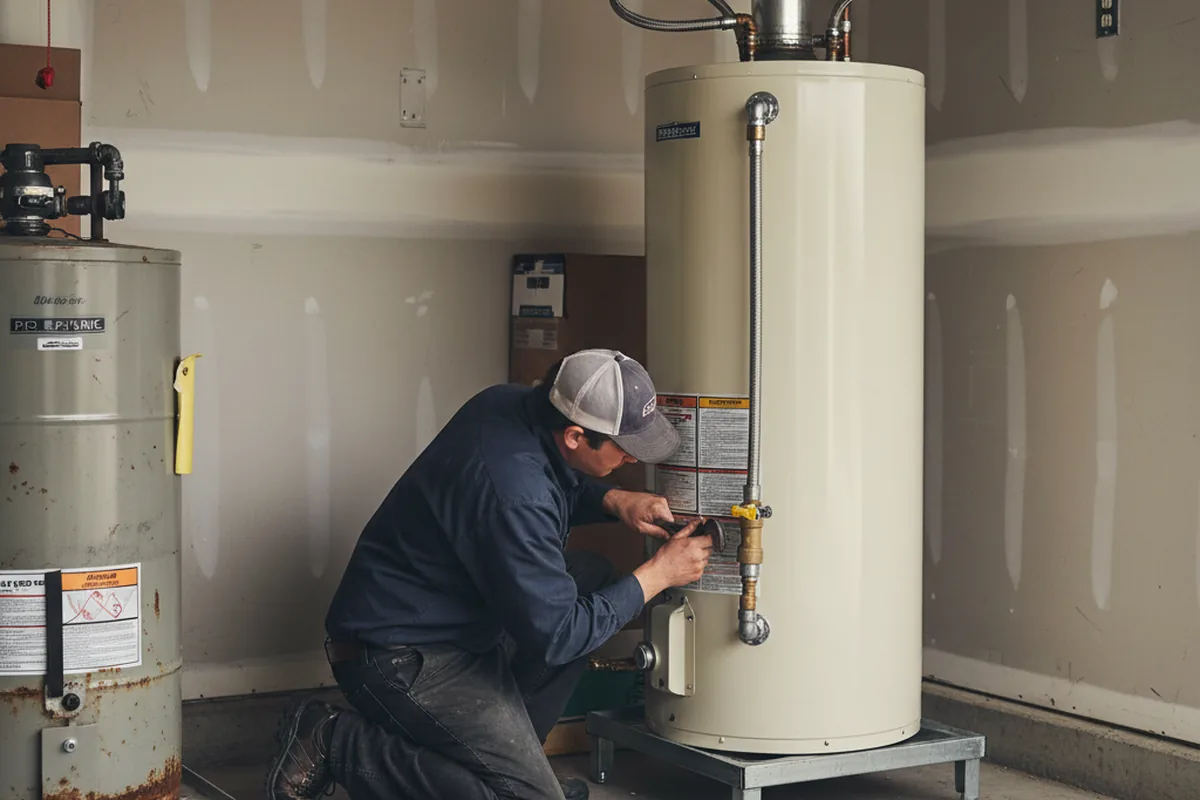 Water heater and shutoff valve replacement in Diggs
